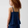 Katoenen gaas tanktop met laagjes voor kinderen