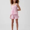 Katoenen gaas tanktop met laagjes voor kinderen