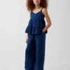 Katoenen gaas tanktop met laagjes voor kinderen