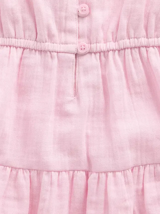 Katoenen gaas tanktop met laagjes voor kinderen