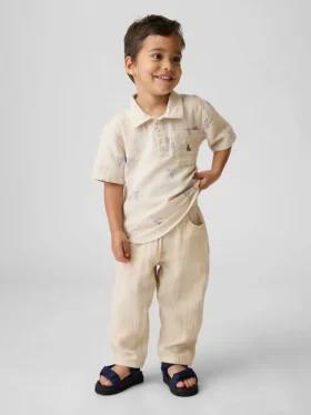 Katoenen gaasbroek met losse pijpen voor Baby & Peuter
