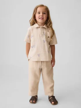 Katoenen gaasbroek met losse pijpen voor Baby & Peuter
