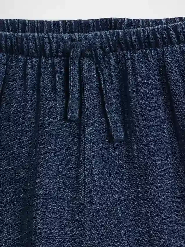 Katoenen gaasdenim-korte broek met ruches voor kinderen