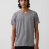 Katoenen jersey T-shirt met V-hals