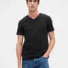 Katoenen jersey T-shirt met V-hals