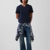 Katoenen jersey T-shirt met V-hals