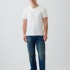 Katoenen jersey T-shirt met V-hals