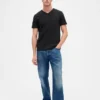 Katoenen jersey T-shirt met V-hals