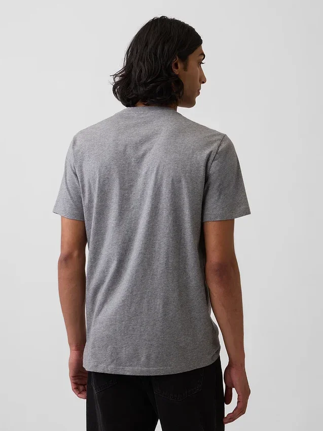 Katoenen jersey T-shirt met V-hals
