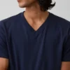 Katoenen jersey T-shirt met V-hals