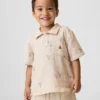 Katoenen poloshirt met print van gaas voor Baby & Peuter