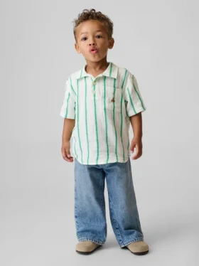 Katoenen poloshirt met print van gaas voor Baby & Peuter