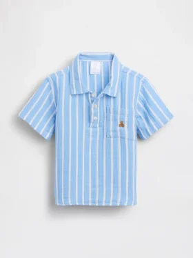 Katoenen poloshirt met print van gaas voor Baby & Peuter