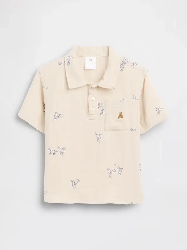 Katoenen poloshirt met print van gaas voor Baby & Peuter
