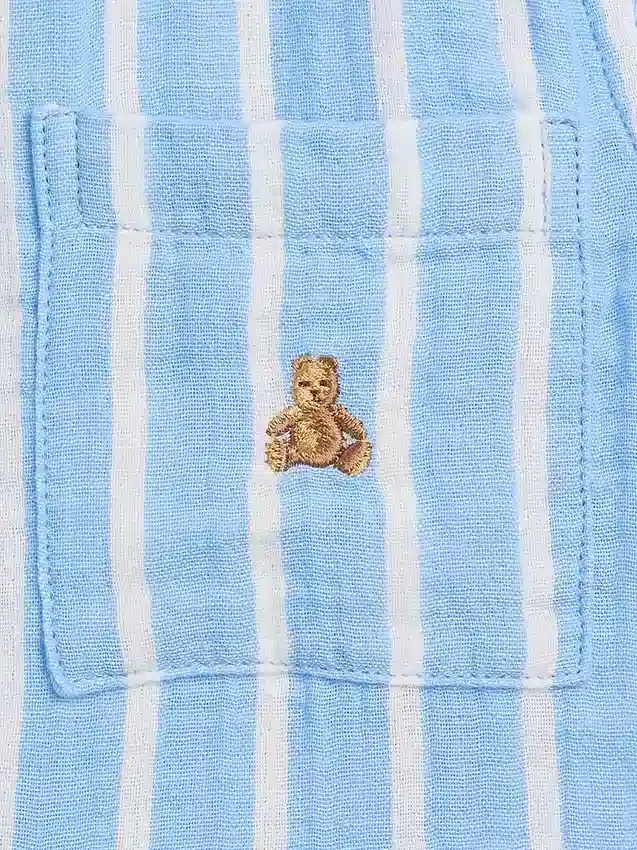Katoenen poloshirt met print van gaas voor Baby & Peuter