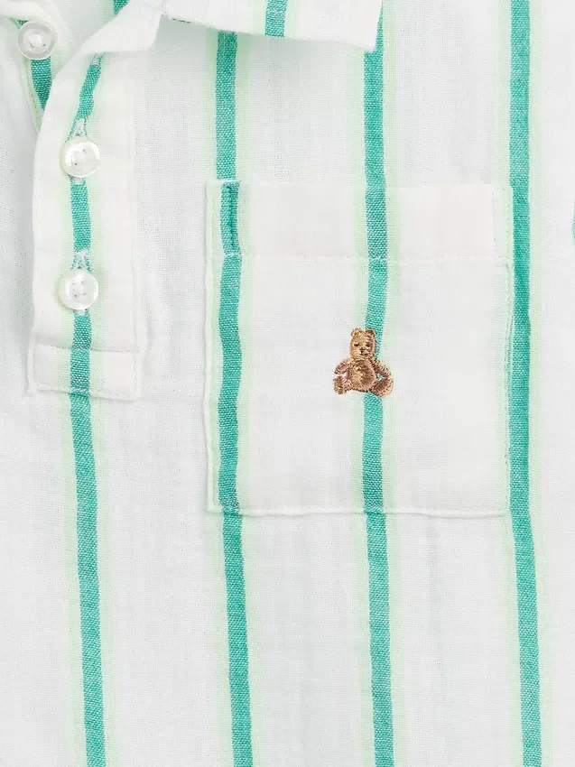 Katoenen poloshirt met print van gaas voor Baby & Peuter