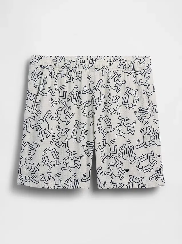 Keith Haring Korte broeken met textuur