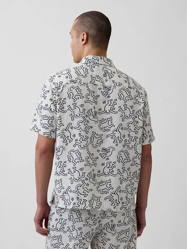 Keith Haring-overhemd met textuur