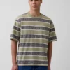 Keith Haring oversized gestreept T-shirt
