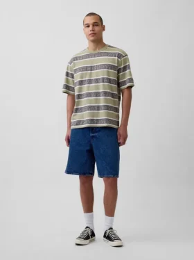 Keith Haring oversized gestreept T-shirt