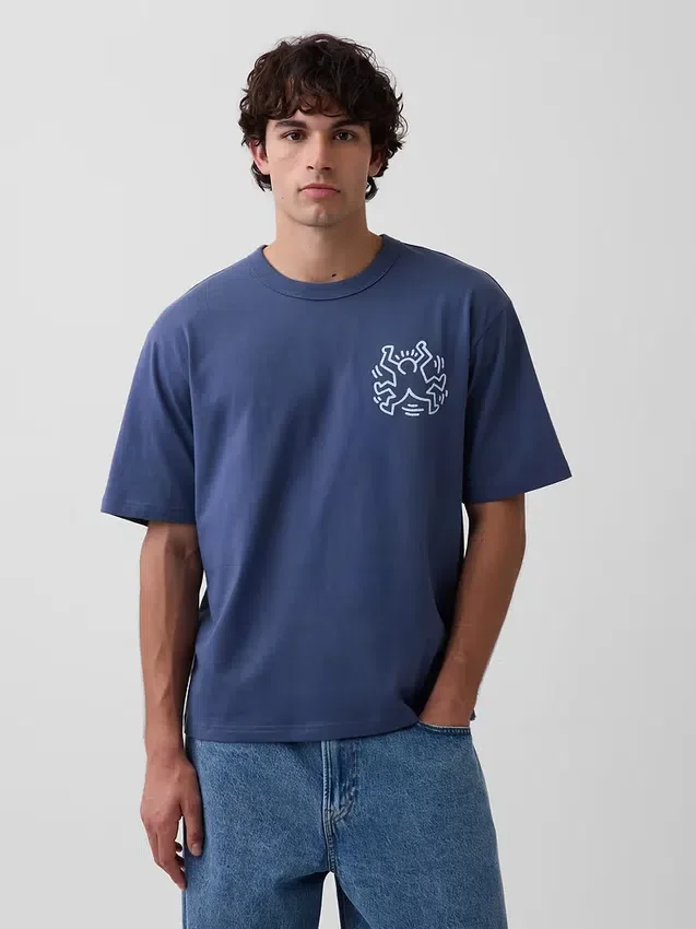 Keith Haring oversized T-shirt met print