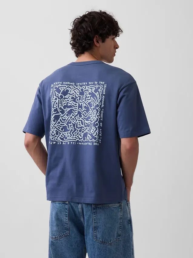 Keith Haring oversized T-shirt met print