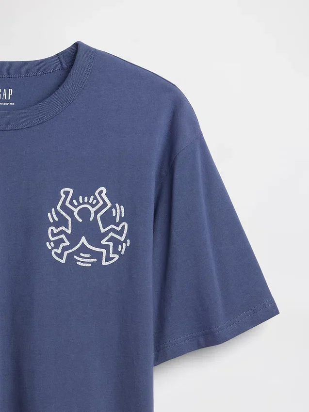 Keith Haring oversized T-shirt met print