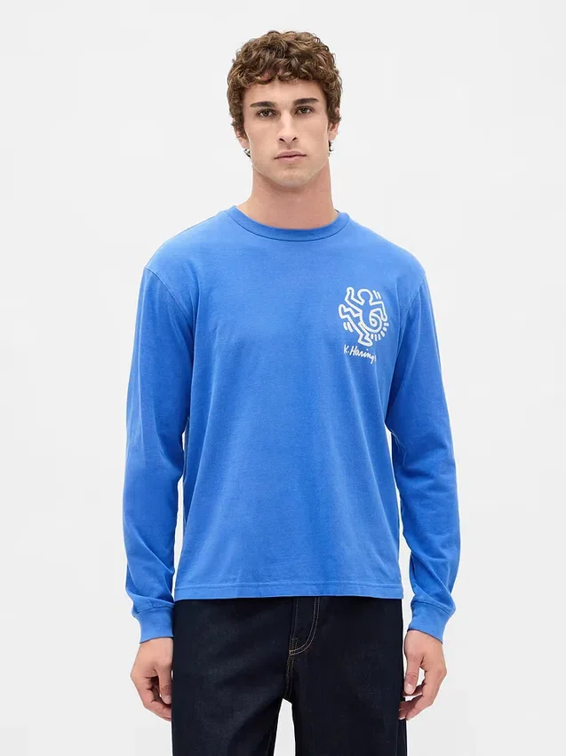 Keith Haring T-shirt met losse pasvorm en print