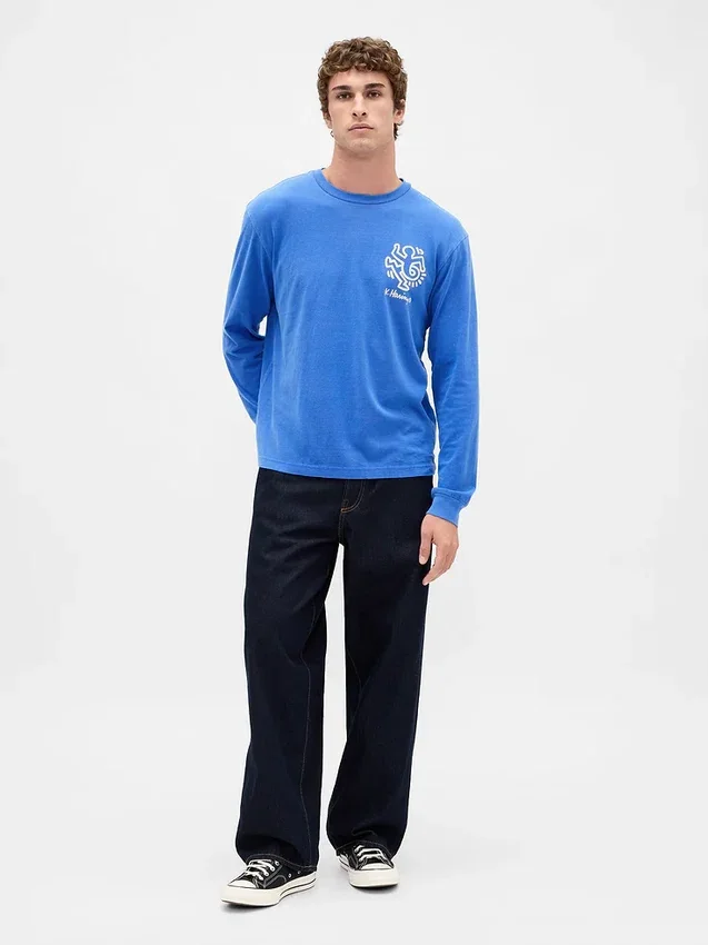Keith Haring T-shirt met losse pasvorm en print