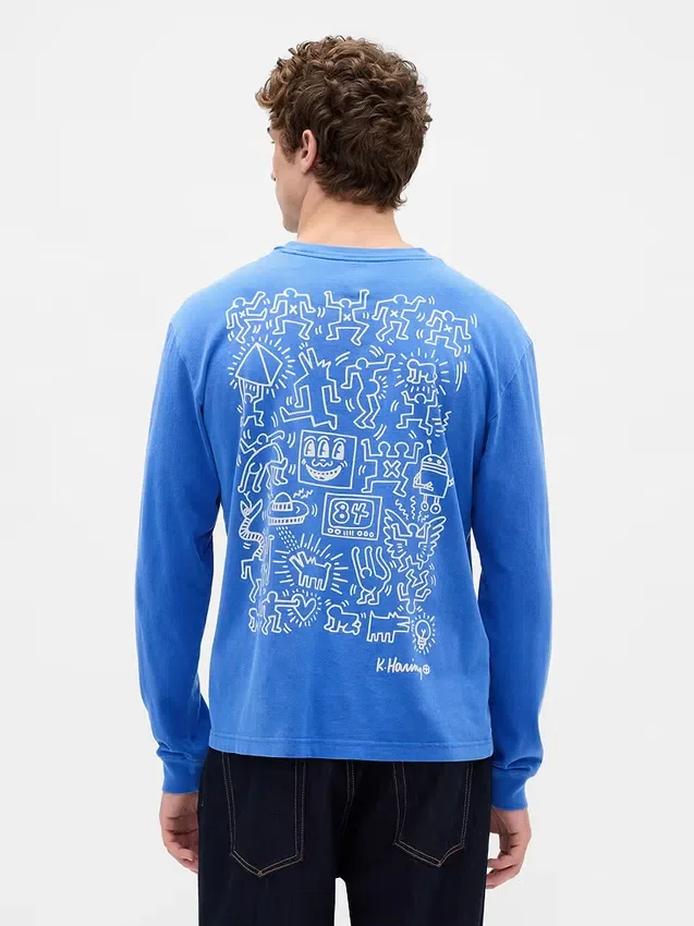 Keith Haring T-shirt met losse pasvorm en print