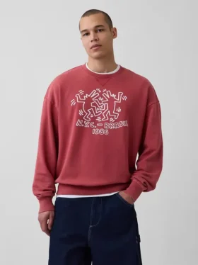 Keith Haring zware sweatshirt met logo