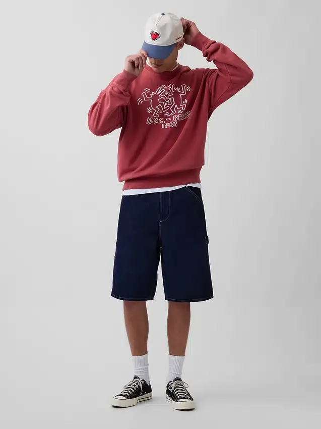 Keith Haring zware sweatshirt met logo