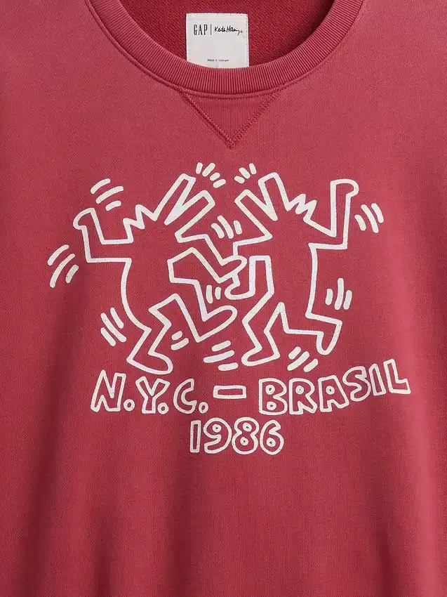 Keith Haring zware sweatshirt met logo