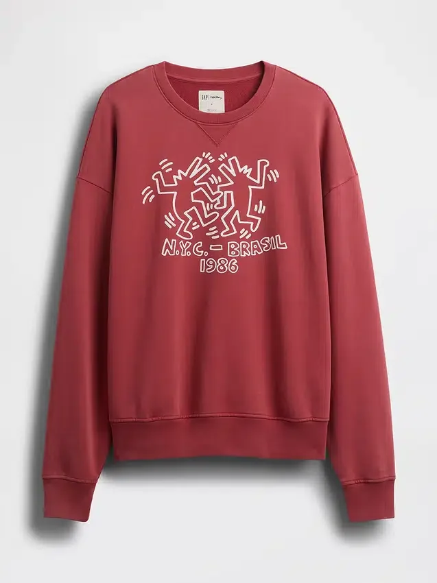 Keith Haring zware sweatshirt met logo
