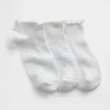 Kinder enkelsokken met ruches (3-pack)