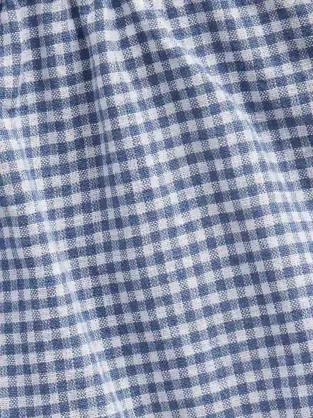Kinder-korte broeken van linnen-katoen met gingham-patroon
