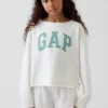 Kinder-sweatshirt met breed halslijn en logo van Vintagesoft-badstof