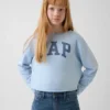 Kinder-sweatshirt met breed halslijn en logo van Vintagesoft-badstof