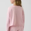 Kinder-sweatshirt met breed halslijn en logo van Vintagesoft-badstof