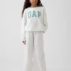 Kinder-sweatshirt met breed halslijn en logo van Vintagesoft-badstof