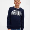 Kinder-sweatshirt met grafische logo’s