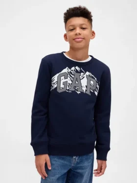 Kinder-sweatshirt met grafische logo’s