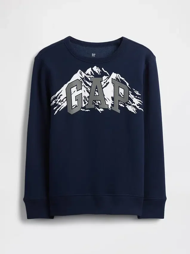 Kinder-sweatshirt met grafische logo’s