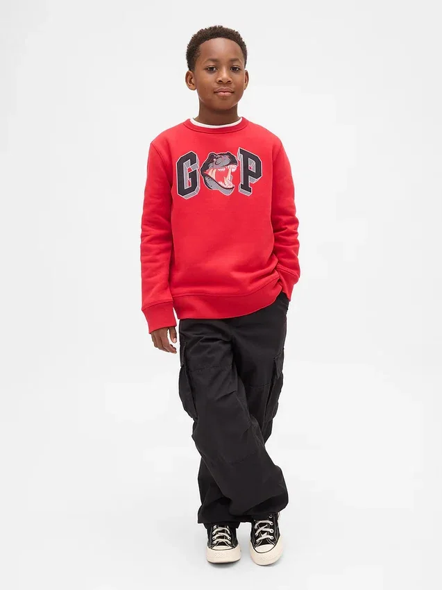 Kinder-sweatshirt met grafische logo’s