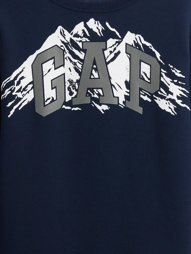 Kinder-sweatshirt met grafische logo’s