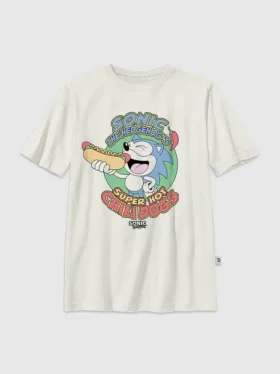 Kinder-T-shirt met afbeelding van Sonic the Hedgehog en Chilidogs