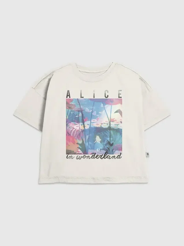 Kinder-T-shirt met Alice in Wonderland-afbeelding