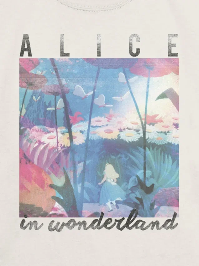 Kinder-T-shirt met Alice in Wonderland-afbeelding