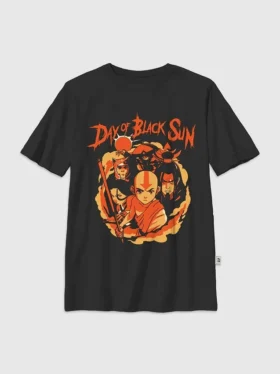 Kinder-T-shirt met 'Avatar: The Last Airbender'-print 'Black Sun'