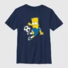 Kinder-T-shirt met Bart Simpson-voetbalprint